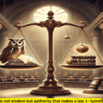 it is not wisdom but authority that makes a law. t - tymoff