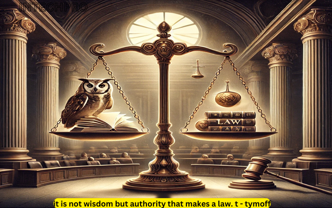 it is not wisdom but authority that makes a law. t - tymoff