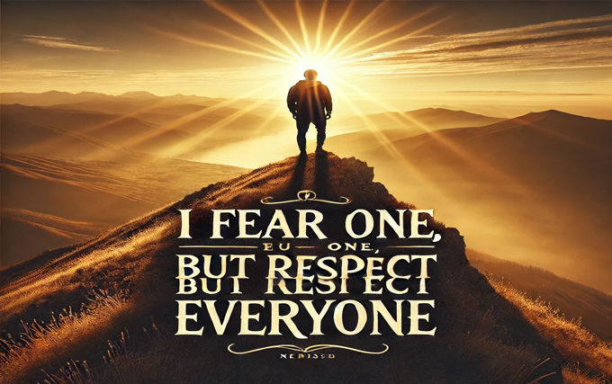 i fear no one, but respect everyone. - tymoff