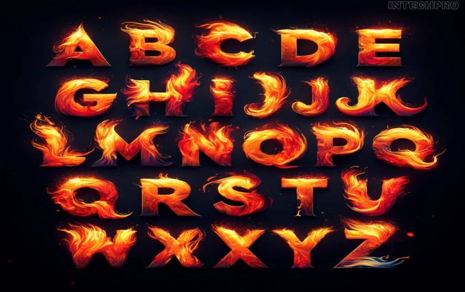 fire alphabet a to z