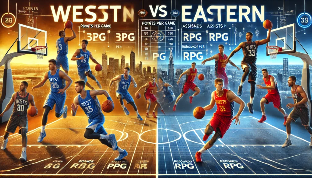 west vs east match player stats