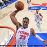 detroit pistons vs 76ers match player stats